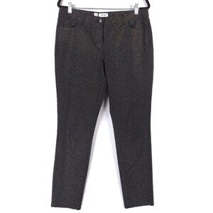 PER SE By CARLISLE Metallic Cotton Viscose Blend‎ Pants Slacks STEPHANIE Size 10